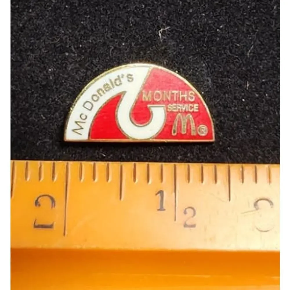 McDonald's 6 Month Employee Service Pin with Box